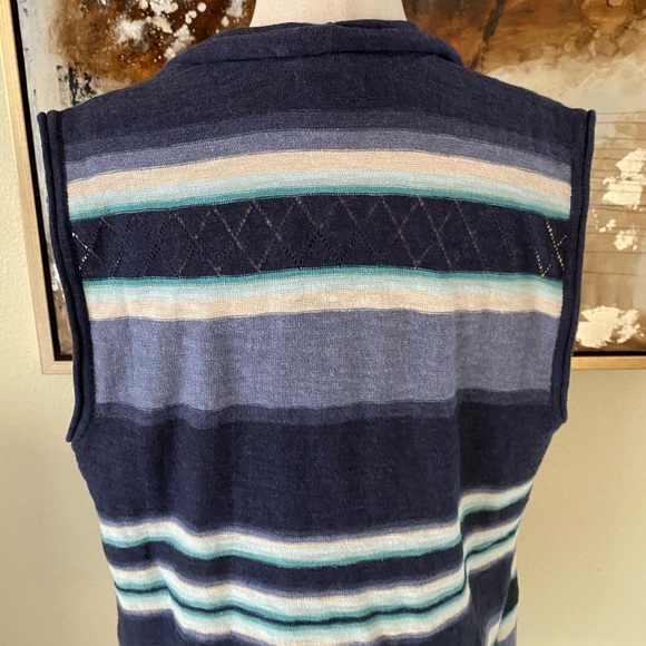 Eddie Bauer Cascade vest open front sweater vest size M 100% cotton BNWT - Picture 5 of 15